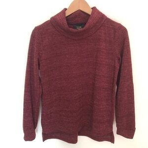 W5 Textured Knit Cowl Neck Top